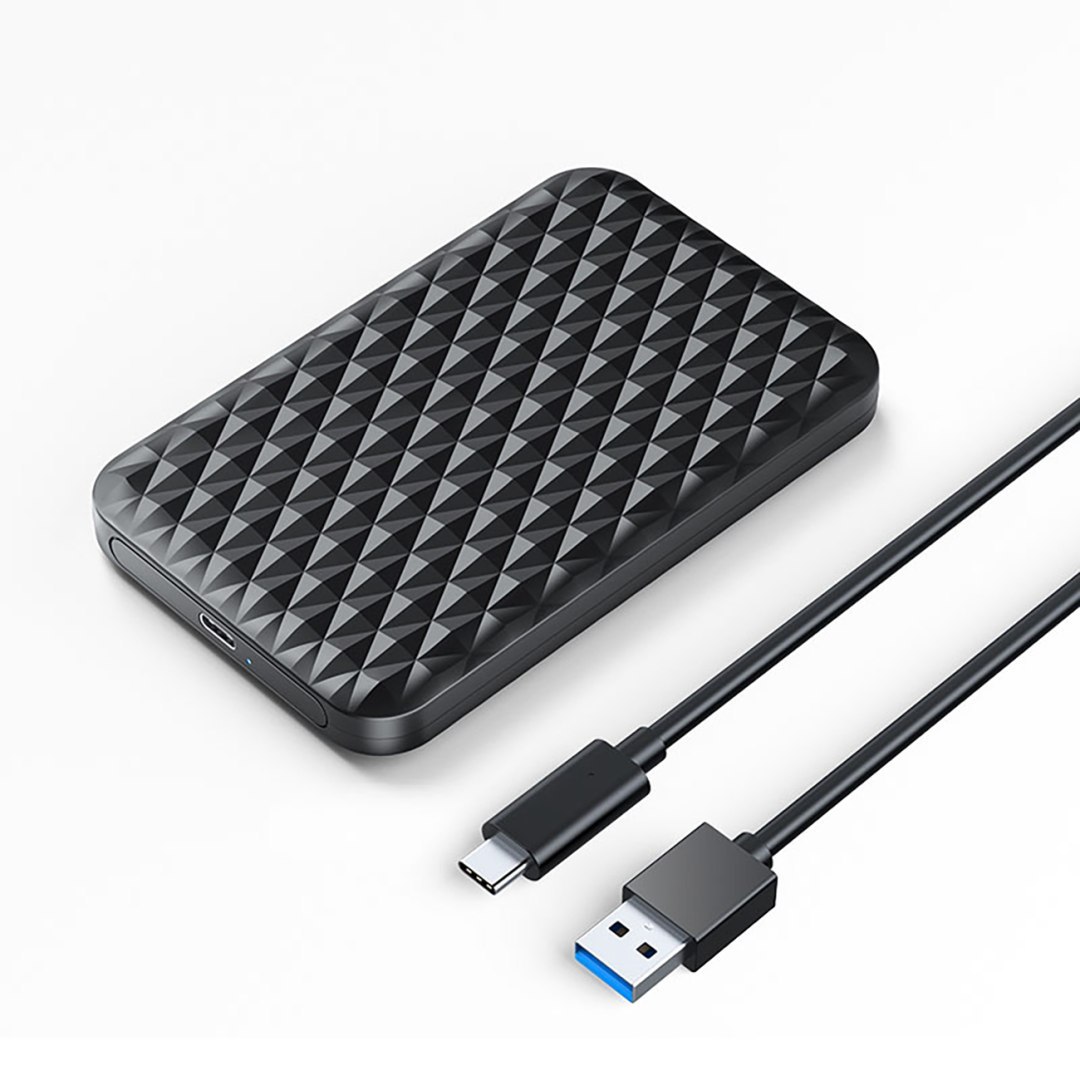 Kieszeń obudowa na dysk 2520C3-V1 2.5'' HDD / SSD USB-C 5Gb/s - czarna ORICO
