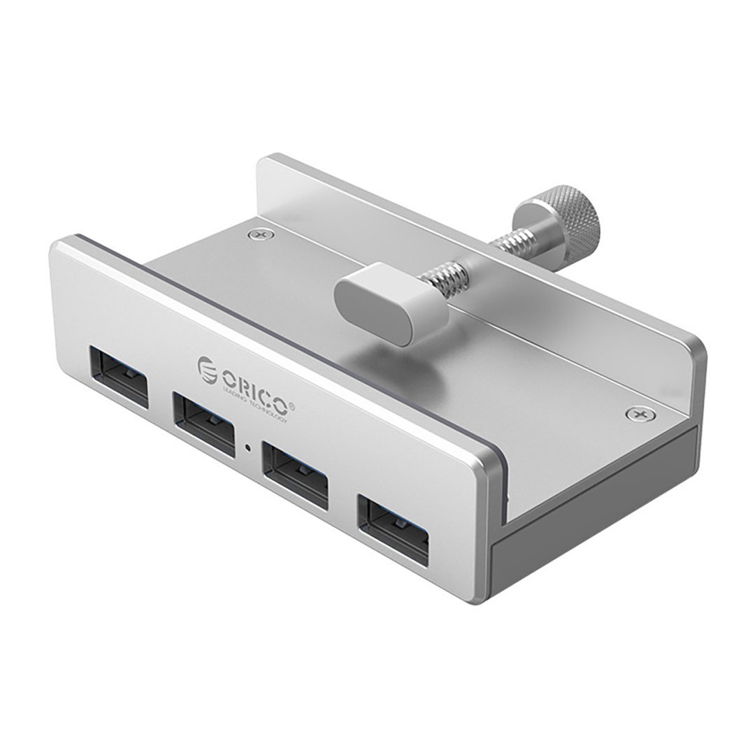 Hub rozdzielacz MH4PU na zacisk do biurka monitora 4x USB-A - srebrny ORICO