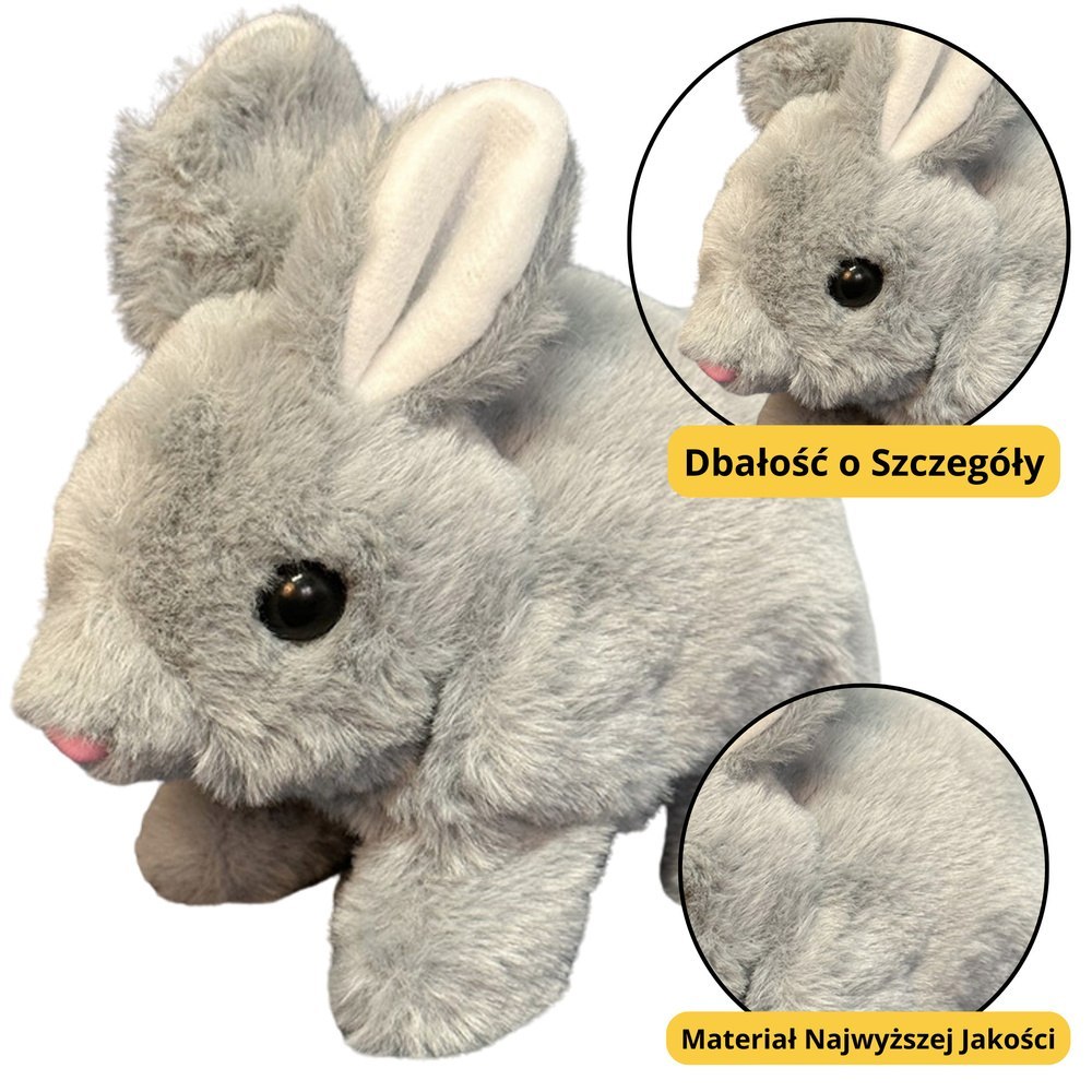 Pluszowa Maskotka Przytulanka Zając Królik Szary 18cm LEAN Toys