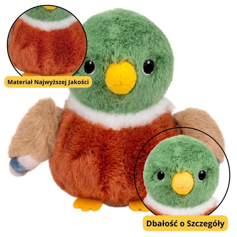 Pluszowa Maskotka Przytulanka Ptak Pluszowy Mała Kaczka 12cm LEAN Toys