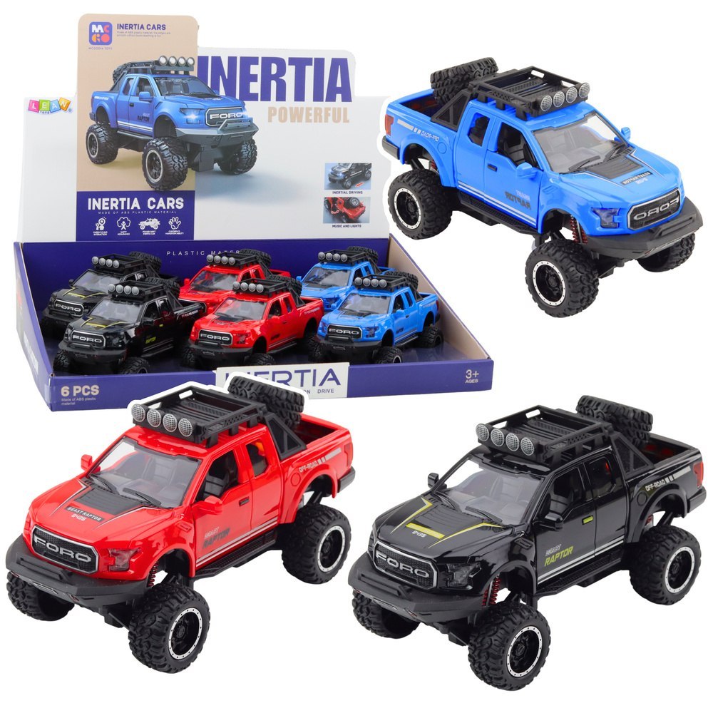 Samochód Terenowy Raptor Otwierane Drzwi Napęd Światła Dźwięki Mix LEAN Toys