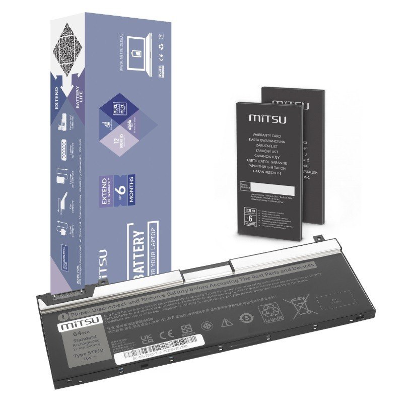 Bateria 5TF10 NYFJH RY3F9 do Dell Precision 7330 7530 7540 7730 7740 8421 mAh (64 Wh) 7.6V (7.4V) Mitsu