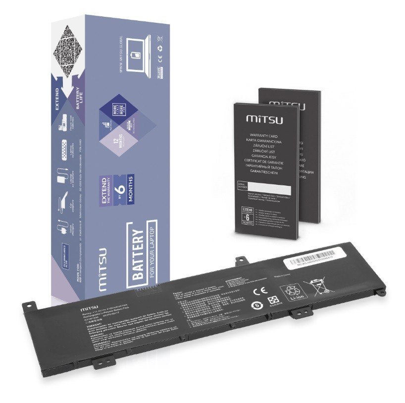 Bateria C31N1636 do Asus VivoBook X580 X580VD X580VN N580VN N580VD 4100 mAh (47 Wh) 11.4V Mitsu