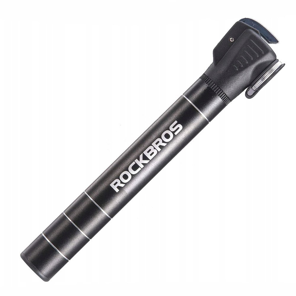 Mała pompka rowerowa 7 bar aluminium dł. 17cm - czarna ROCKBROS