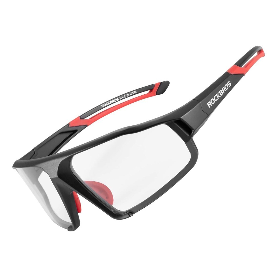 Okulary rowerowe fotochromowe UV400 z etui SP216BK - czarno-czerwone ROCKBROS