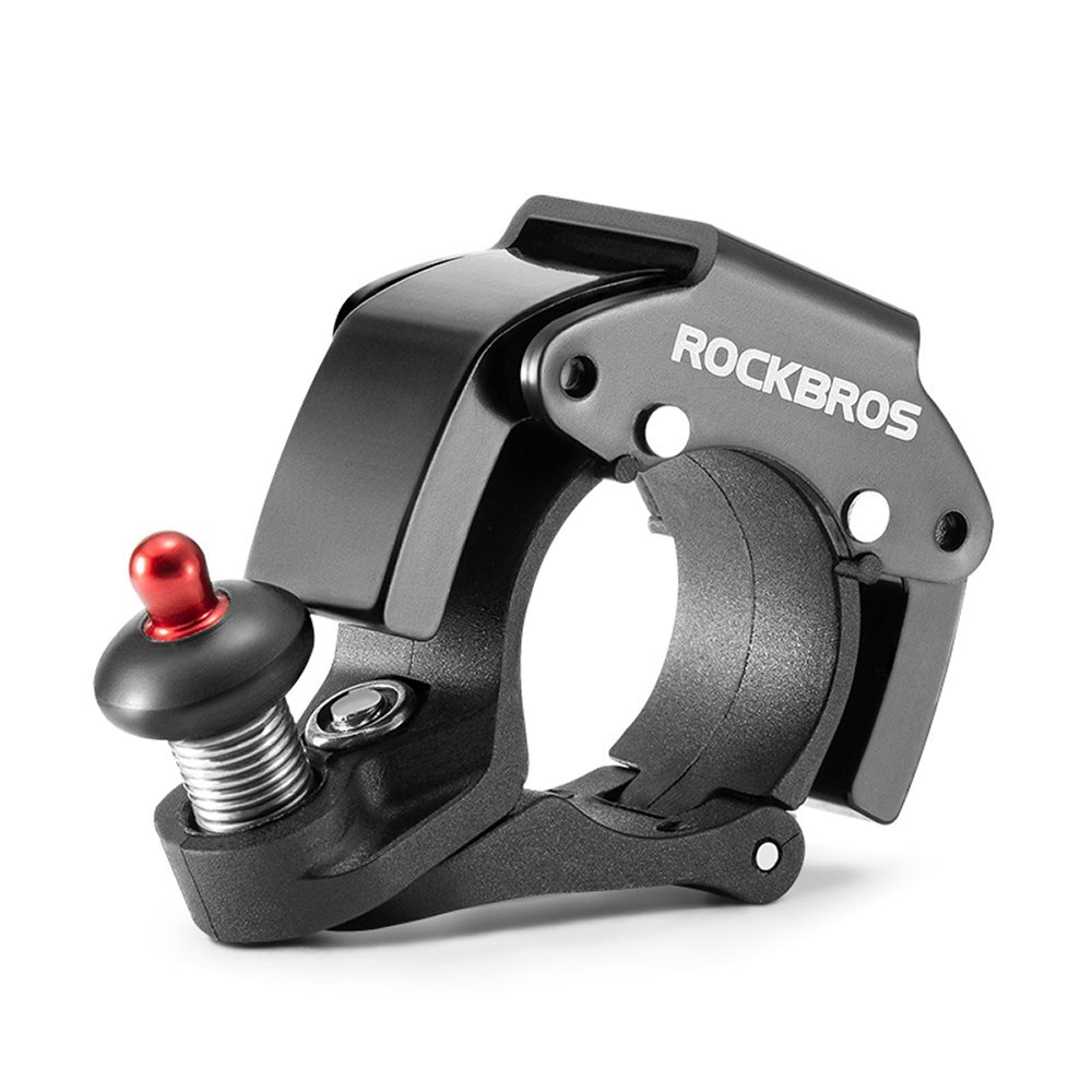 Dzwonek rowerowy w kształcie litery C - czarny ROCKBROS