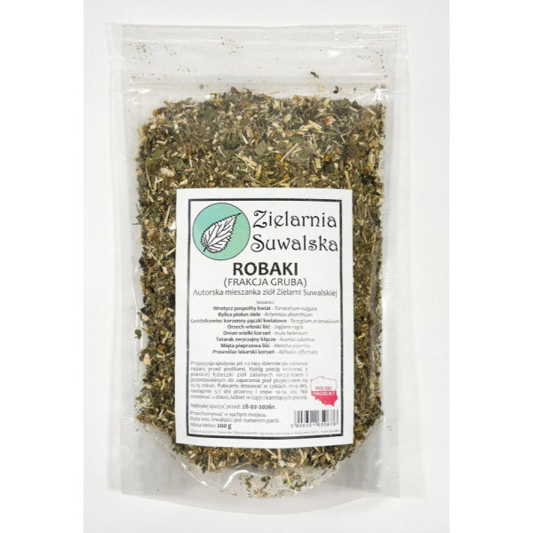 Mieszanka ziołowa Robaki frakcja gruba 200 g - Zielarnia Suwalska