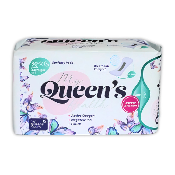 NOWOŚĆ! Wkładki higieniczne antybakteryjne Queens – 30 sztuk Naturalne komfortowe