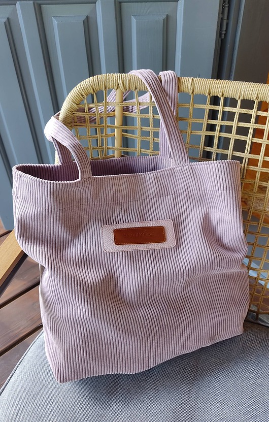 Torba wielozadaniowa ze sztruksu lawenda