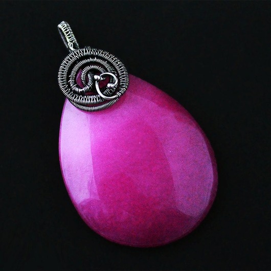 Izydora - wisior wire-wrapping z Agatem