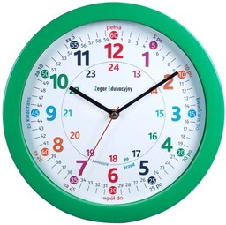 Zegar edukacyjny do nauki czasu / 27,5cm