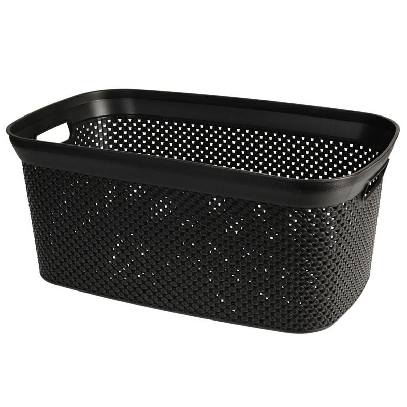 Kosz łazienkowy na pranie czarny 35 L