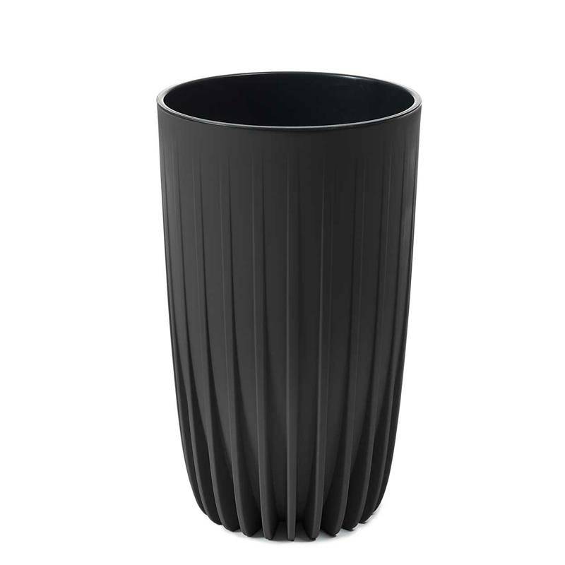 HowHomely Donica Stripped Wysoka ECO recykling czarna 25xh42 cm