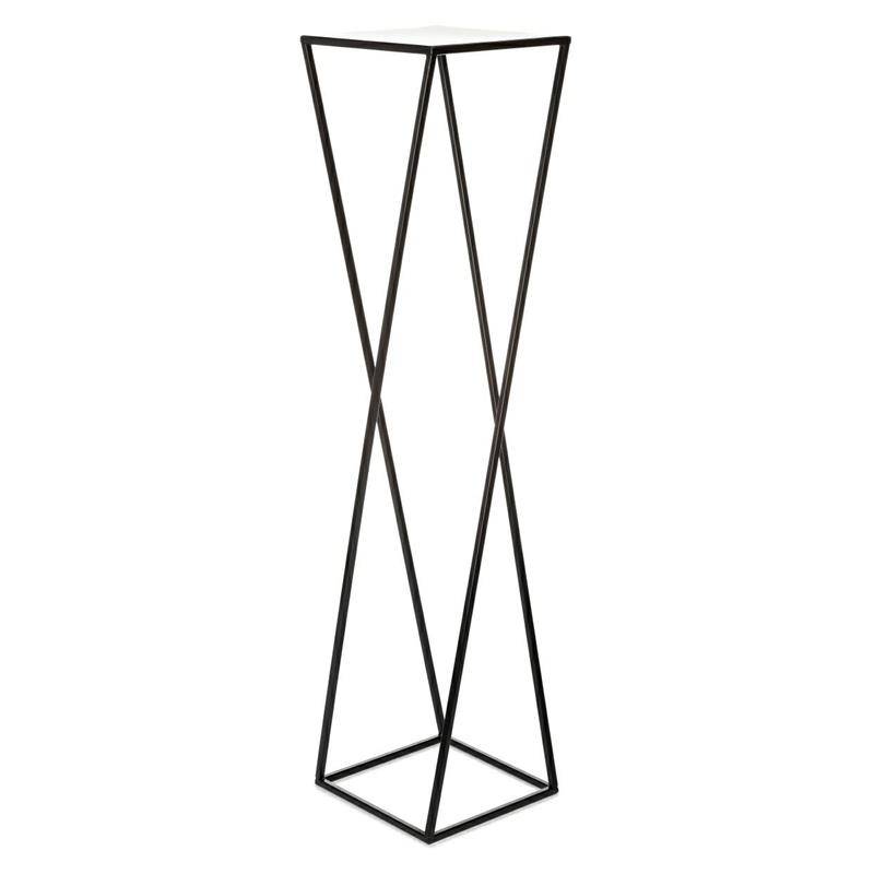 Kwietnik stojący czarny 100 cm LOFTOWY metalowy