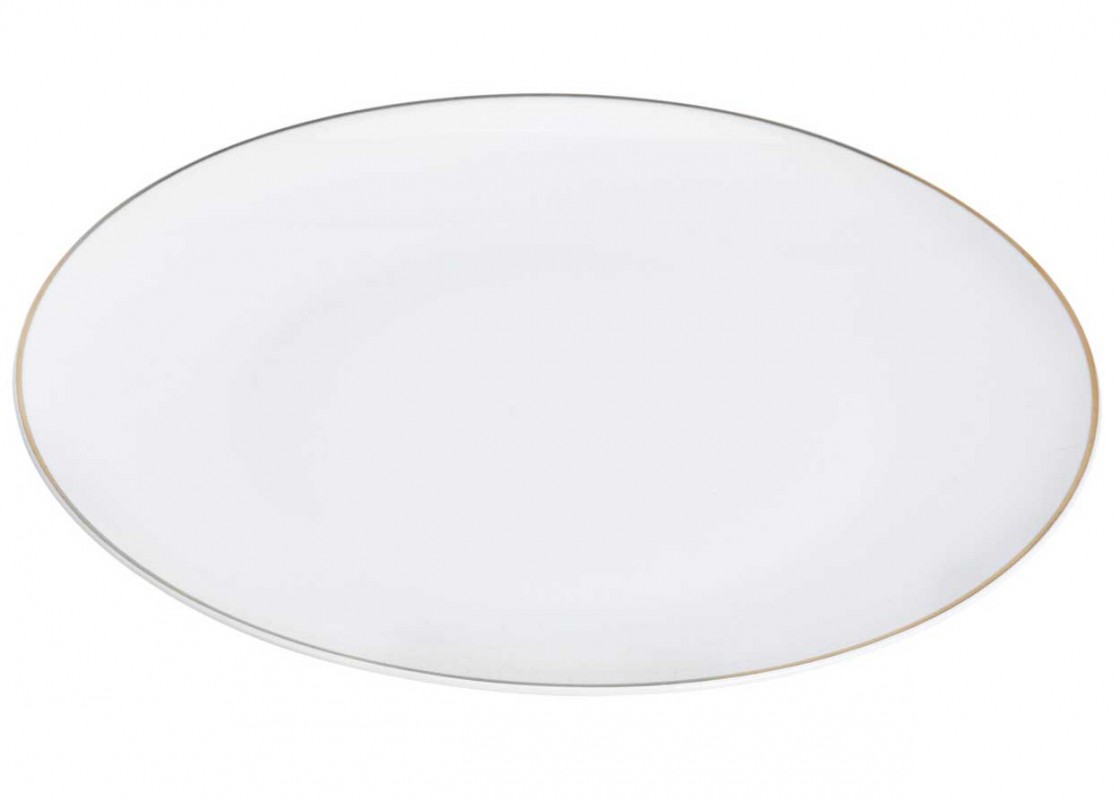 Talerz porcelanowy ze złotym rantem 26cm