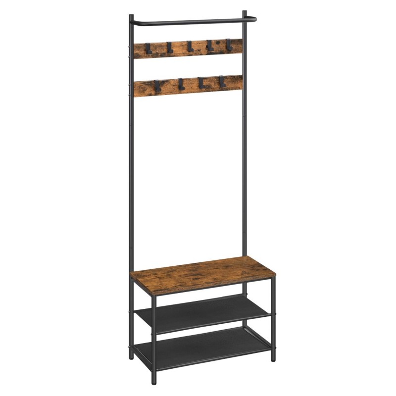 Wieszak na ubrania z siedziskiem 2 półki