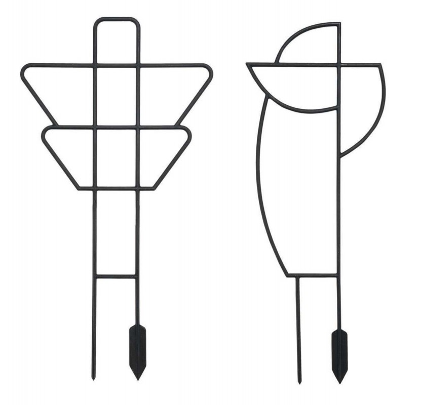 HowHomely Podpórki do roślin geometryczne 2 szt