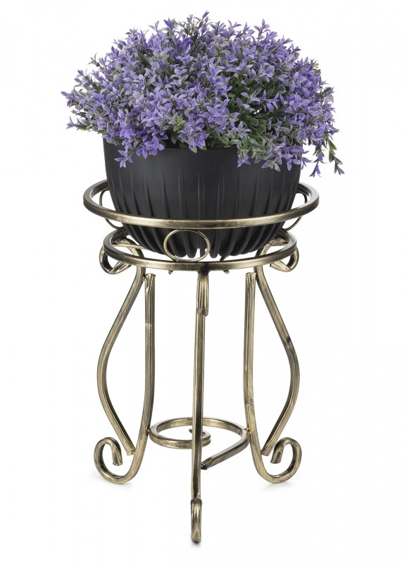 Kwietnik metalowy 37 cm ZŁOTY
