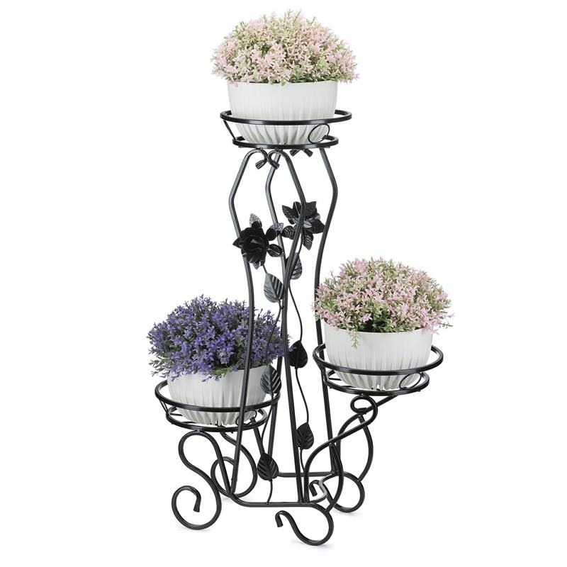 Dąstal Kwietnik na trzy donice róże CZARNY