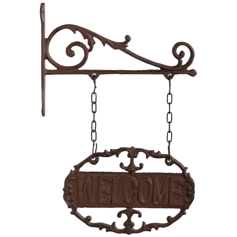 Esschert Design Żeliwna zawieszka ścienna Welcome
