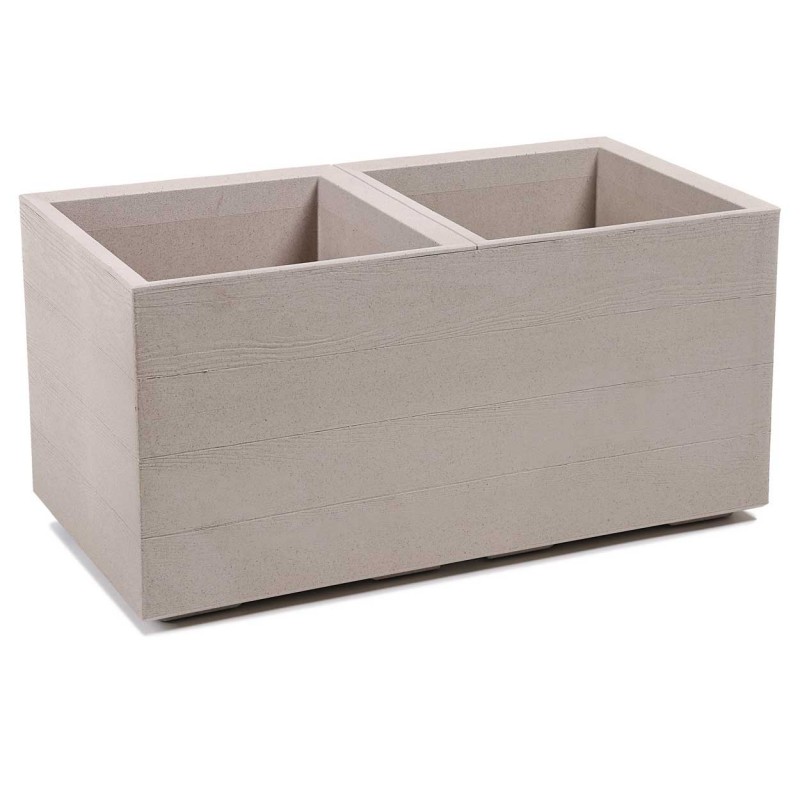 HowHomely Donica Betonique na kółkach deska latte h39X78 cm