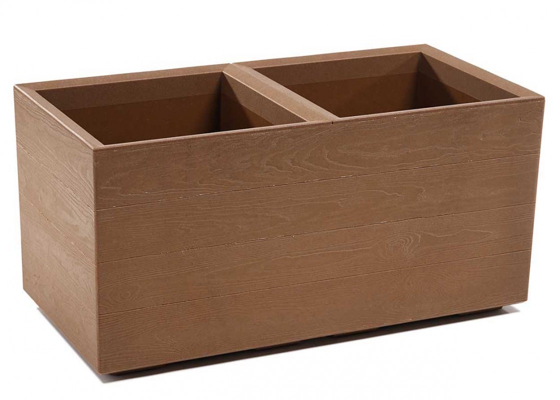 HowHomely Donica Betonique na kółkach ECO wood h39x78 cm