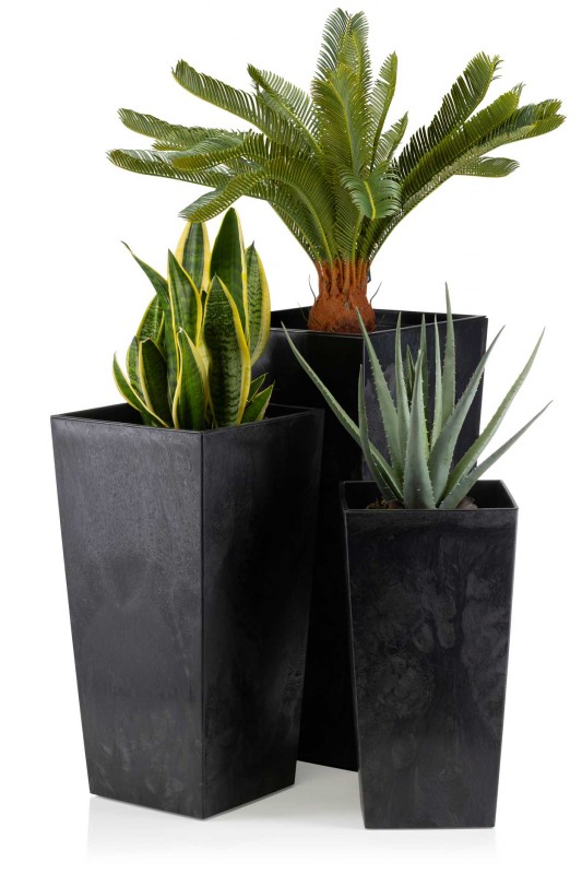 HowHomely Porto Czarny Beton 3 szt