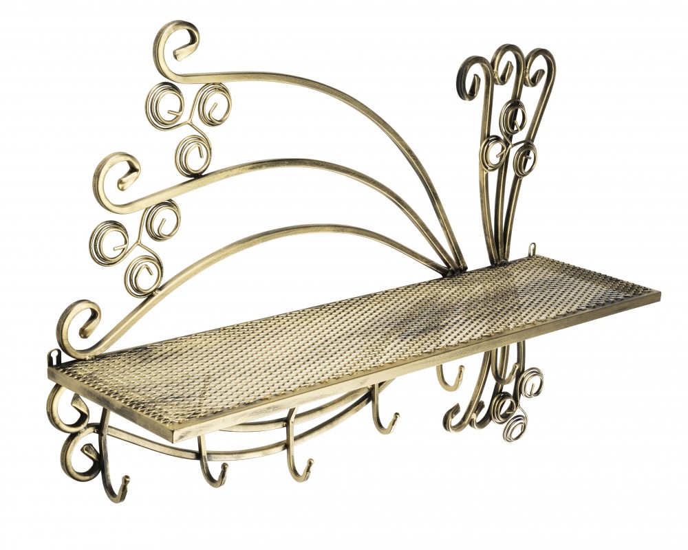 Wieszak ścienny dekoracyjny złoty