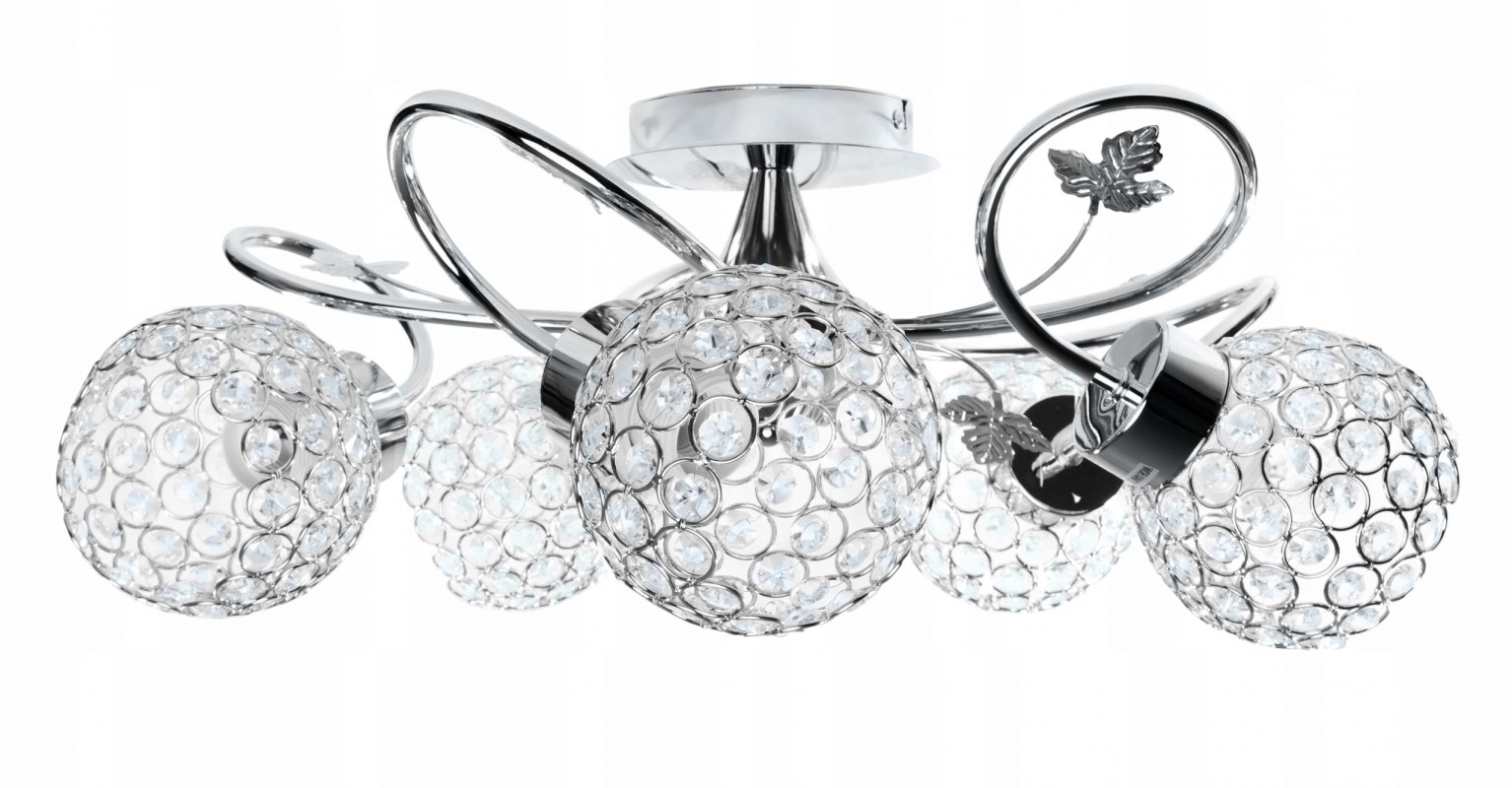 Plafon sufitowy kryształowy Crystal II 5xE27