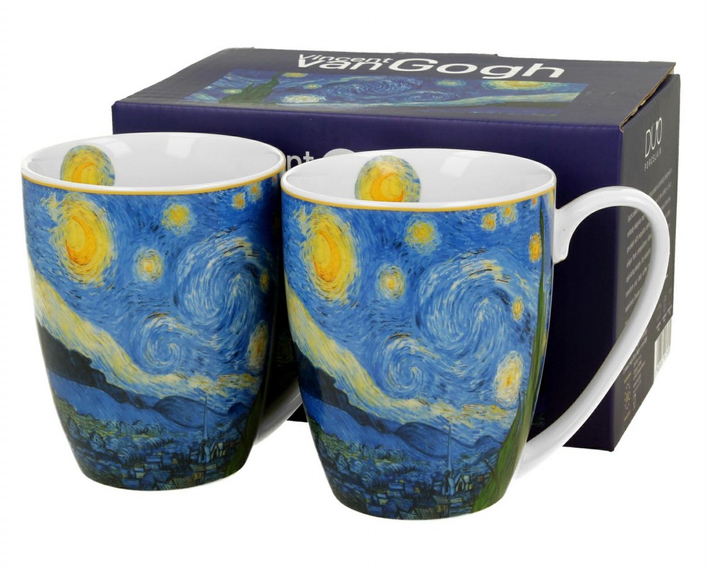 Komplet 2 kubków Van Gogh Starry Night 350 ml