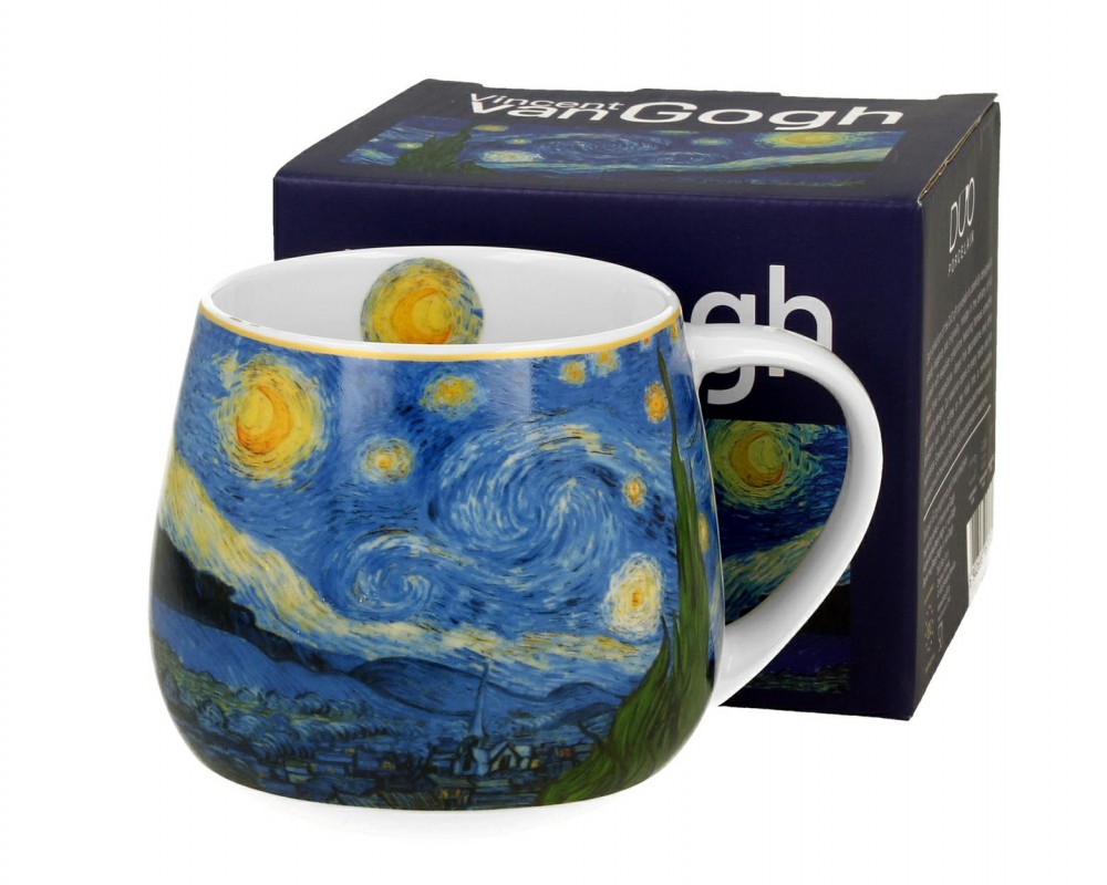 Porcelanowy kubek baryłka Van Gogh Starry Night 430 ml