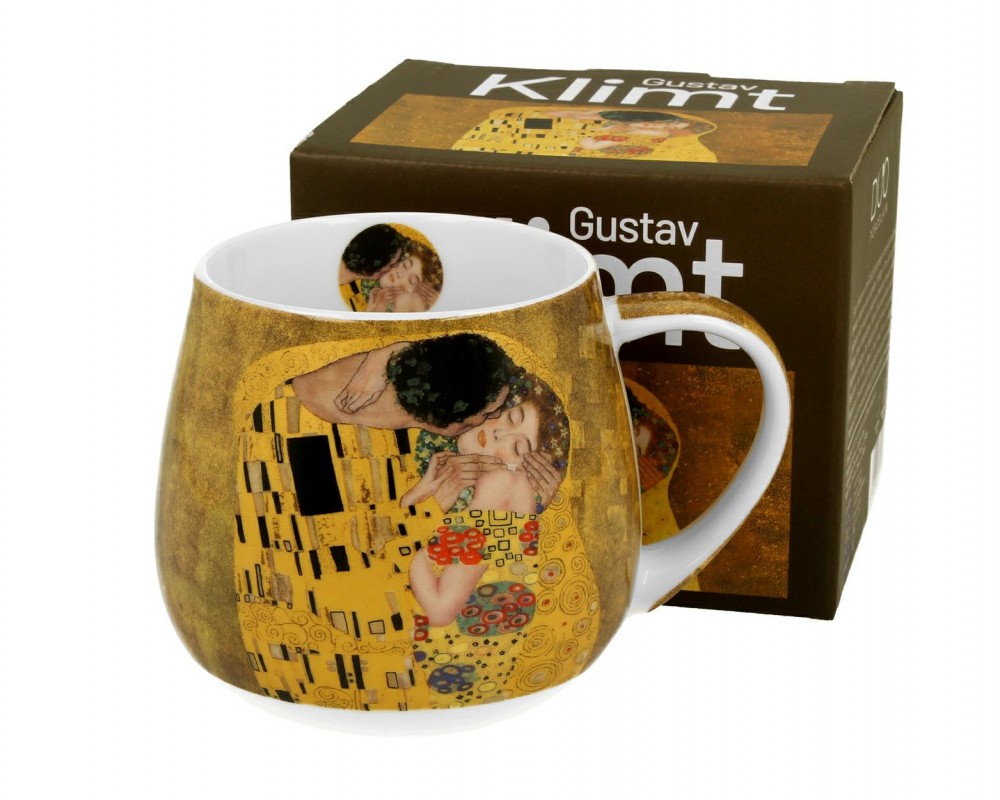 Porcelanowy kubek baryłka Klimt The Kiss 430 ml