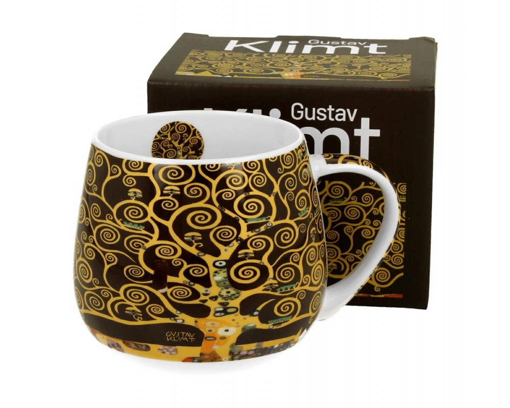 Porcelanowy kubek baryłka Klimt Tree Of Life 430 ml
