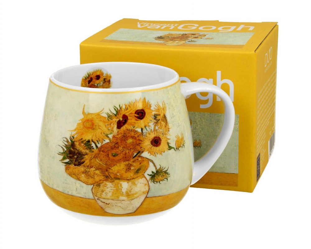 Porcelanowy kubek baryłka Van Gogh Sunflowers 430 ml