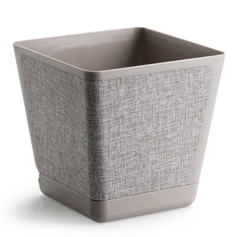 HowHomely Doniczka Pilea Texelle taupe h18x18 cm