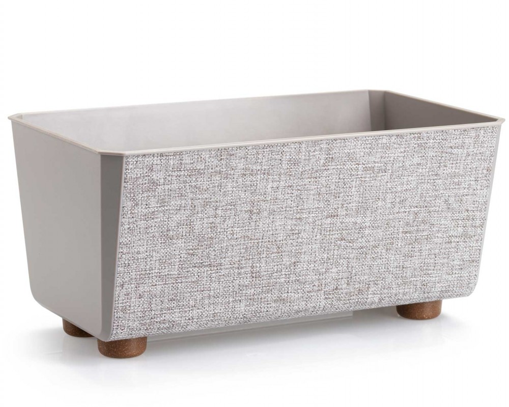 HowHomely Skrzynka na kwiaty Salvia texelle taupe 28,5x17cm