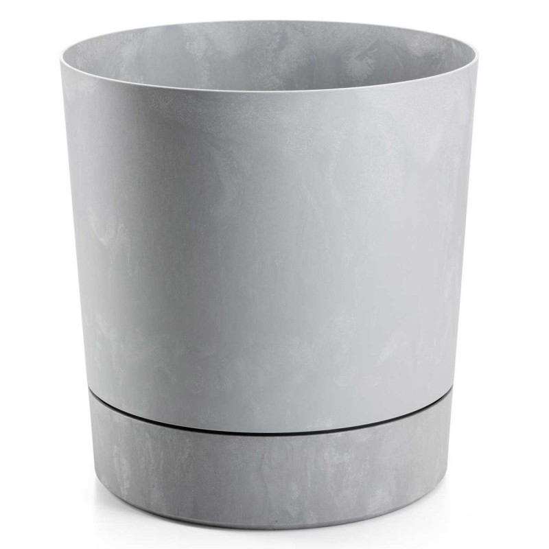 HowHomely Donica z podstawką Azalea recykling szary beton 35 cm