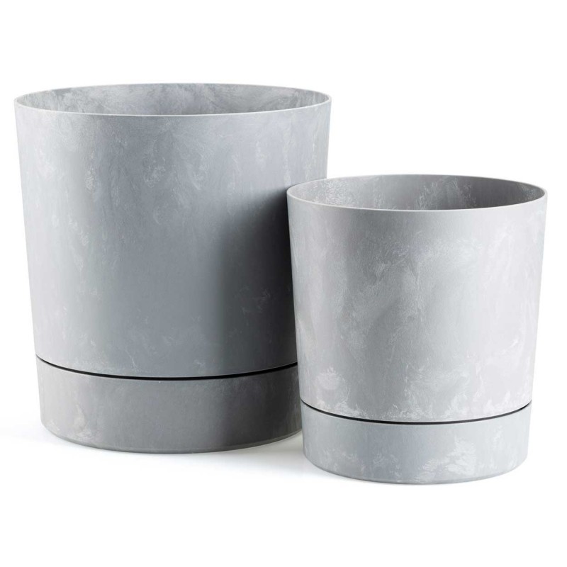 HowHomely Zestaw donic z podstawką Azalea recykling szary beton