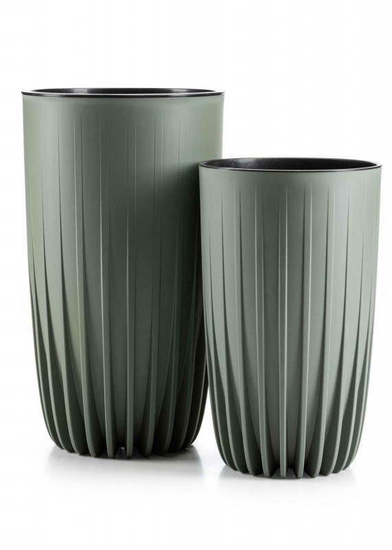 HowHomely zestaw donic Stripped wysokie szarozielone