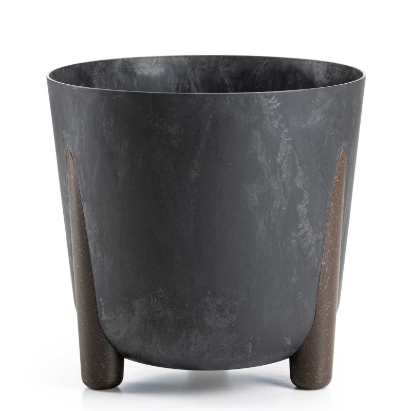 Moss Donica recykling czarny beton 30xh28,5 cm