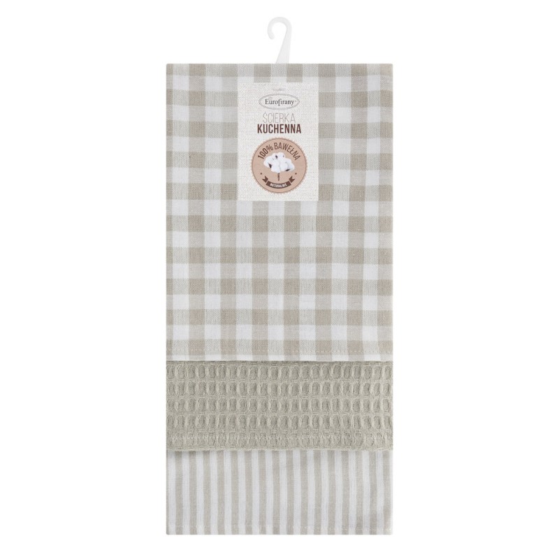 Komplet 3 ścierek LUCY 50x70 beżowe