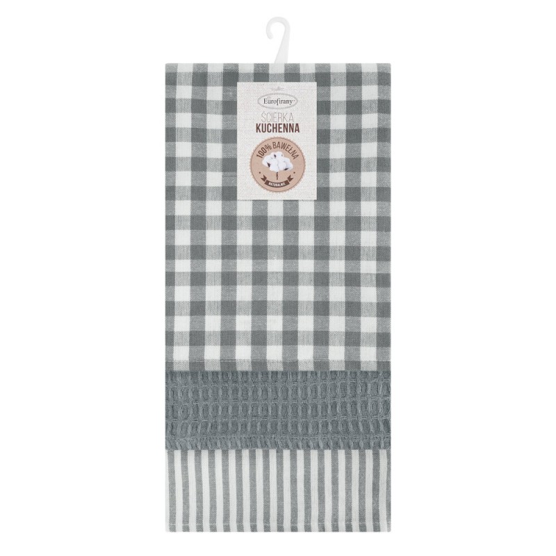 Komplet 3 ścierek LUCY 50x70 srebrne