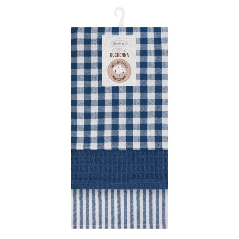 Komplet 3 ścierek LUCY 50x70 niebieskie