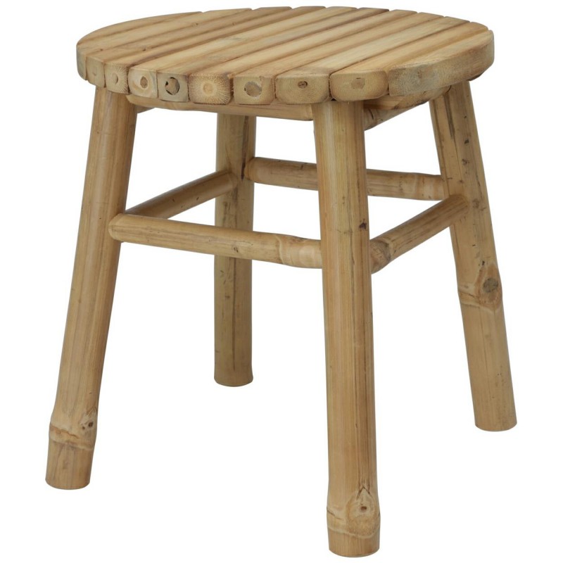 Taboret z drewna bambusowego 35xH38 cm