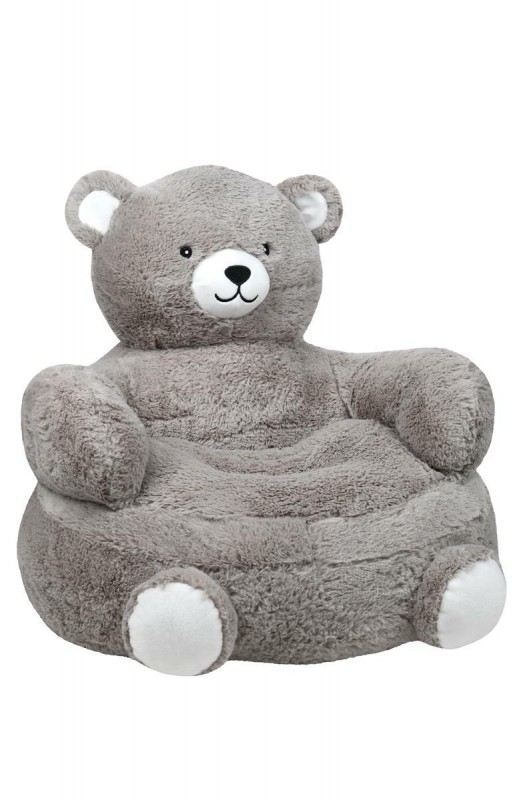 Pufa dziecięca LEO 45x45x45 szary miś