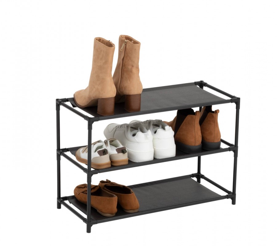 Półka na buty 3-poziomy czarna Intissa