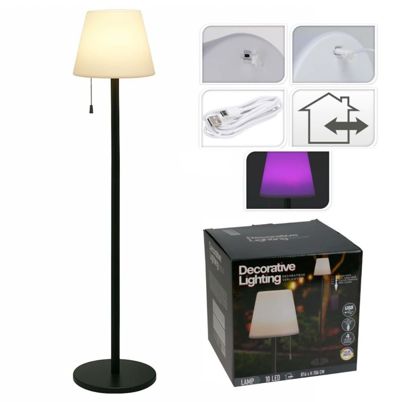 Lampa podłogowa zewnętrzna LED RGB 106 cm