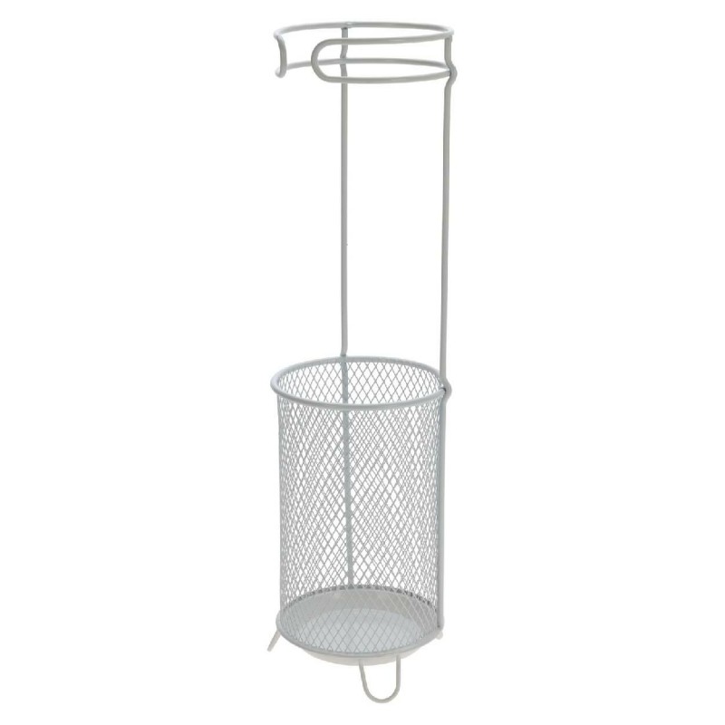 Stojak na parasole metalowy – biały 50 cm