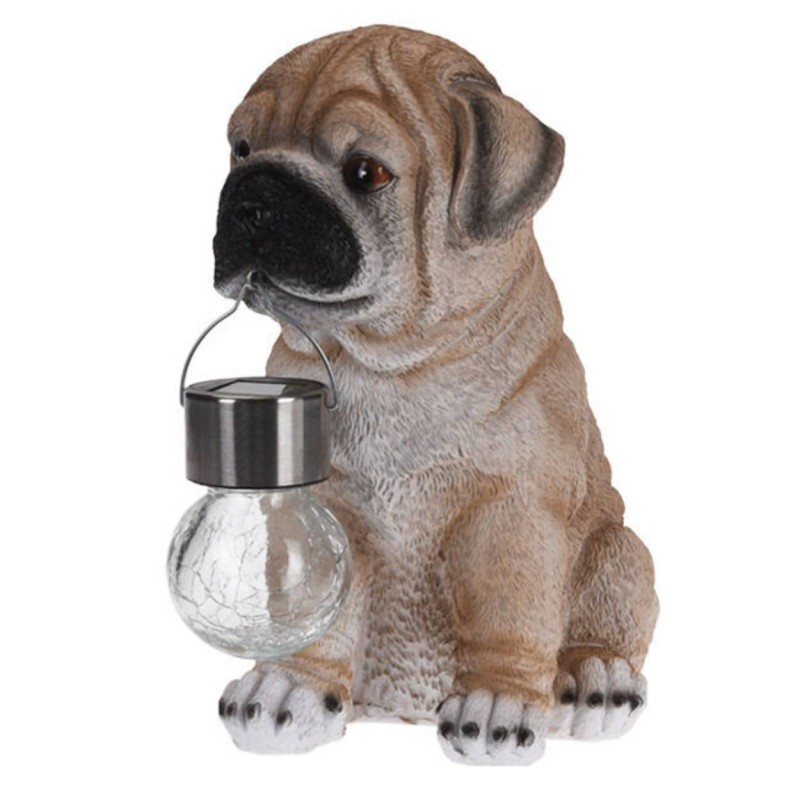 ProGarden Brązowy szczeniak z latarenką 24 cm