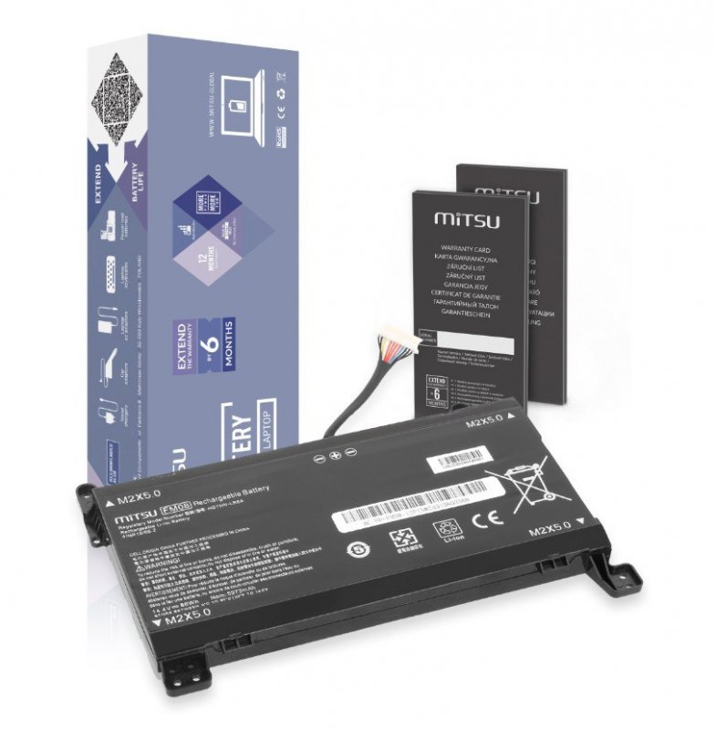 Mitsu Bateria FM08 TPN-Q195 do HP Omen 17-AN 12 PIN 5972 mAh (86 Wh) 14.4V (14.8V) BC/HP-FM08-12PIN